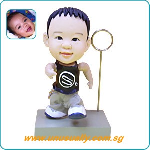 Custom Caricature 3D New Kid on the Block Figurine On Grey Stand